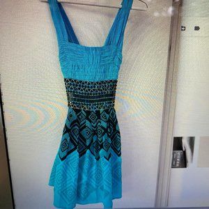 Silk dress with beading Sz Small